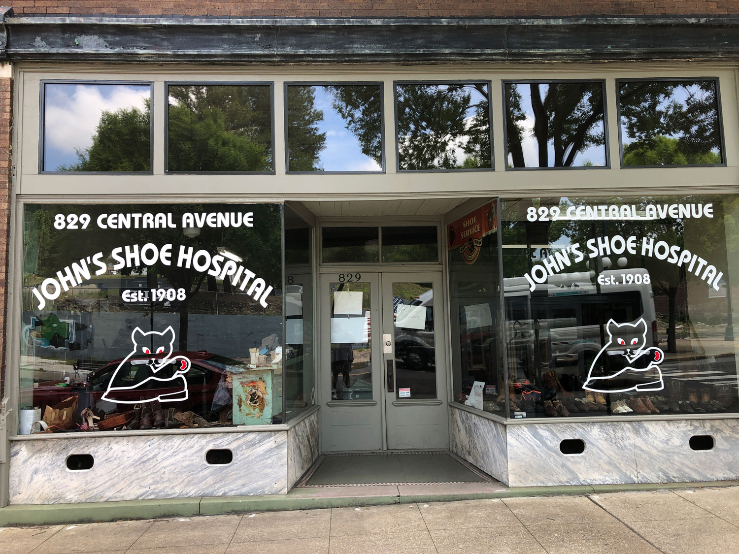 John's Shoe Hospital from street